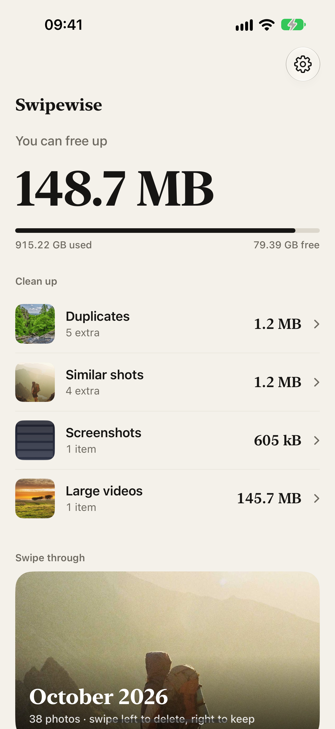 Swipewise on iPhone